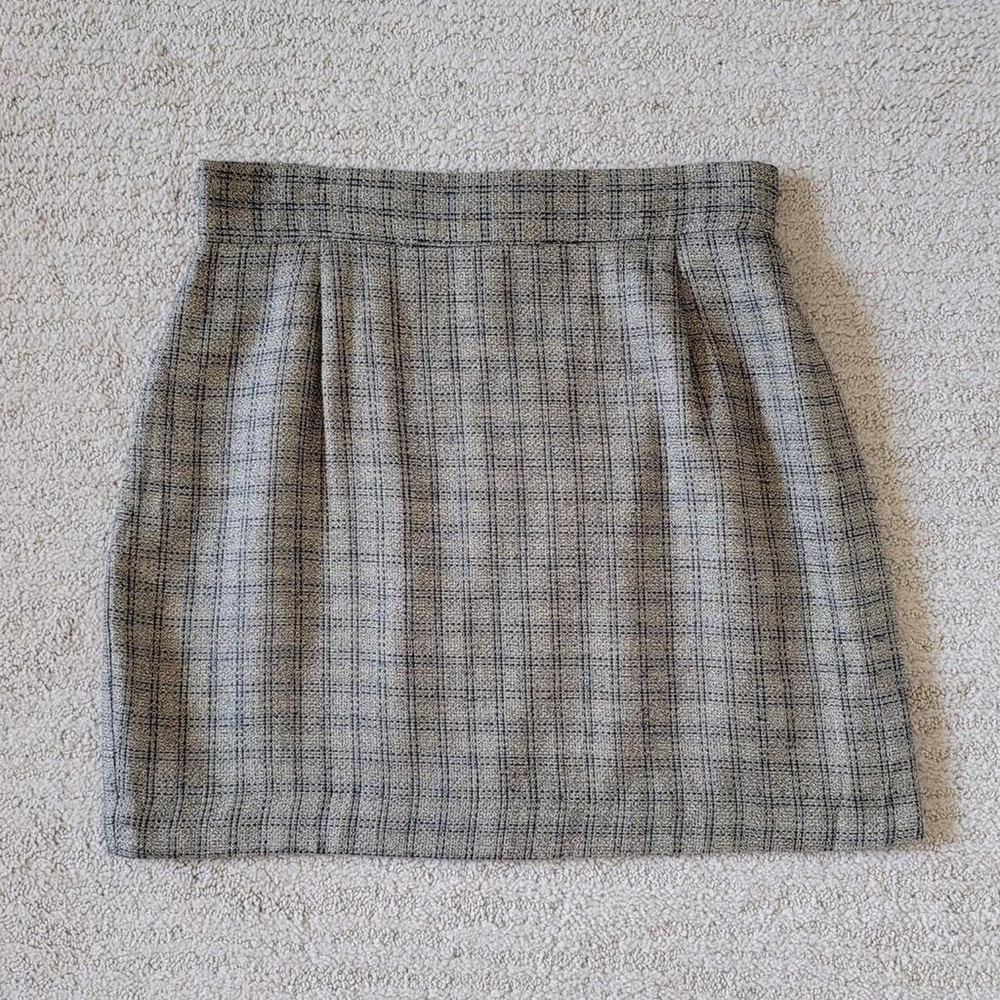 vintage 80s plaid/checkered mini skirt